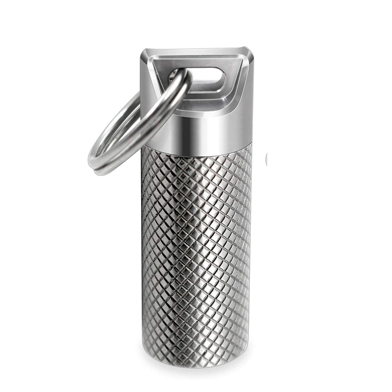 Edc Pill Carry - Titanyum Alaşımlı Mini Su Geçirmez Depo