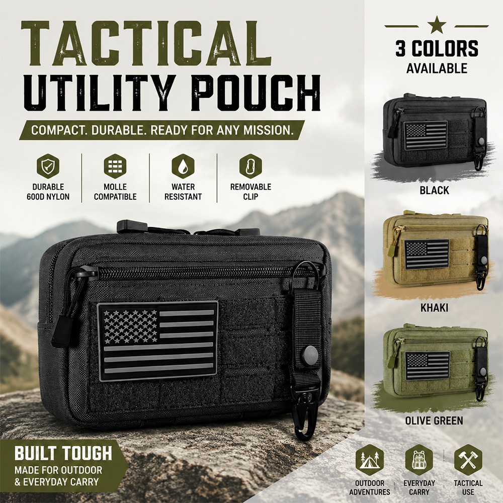 Edc Carry Belt Pouch - Taktik Molle EDC Çantası Açık Hava