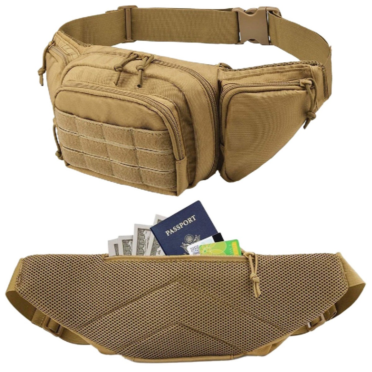 Edc Carry Fanny Pack - MOLLE Taktik Gizli Taşıma Fanny Paketi