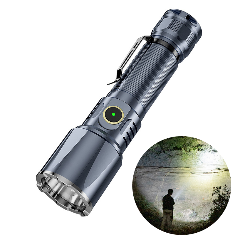 Edc Carry Flashlight - Tip-c USB şarj edilebilir 21700 pil