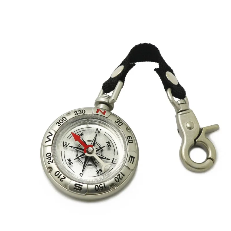 Compass Keychain Mini - GEFENSI Mini Pusula, Kordon Anahtarlıklı, Çok