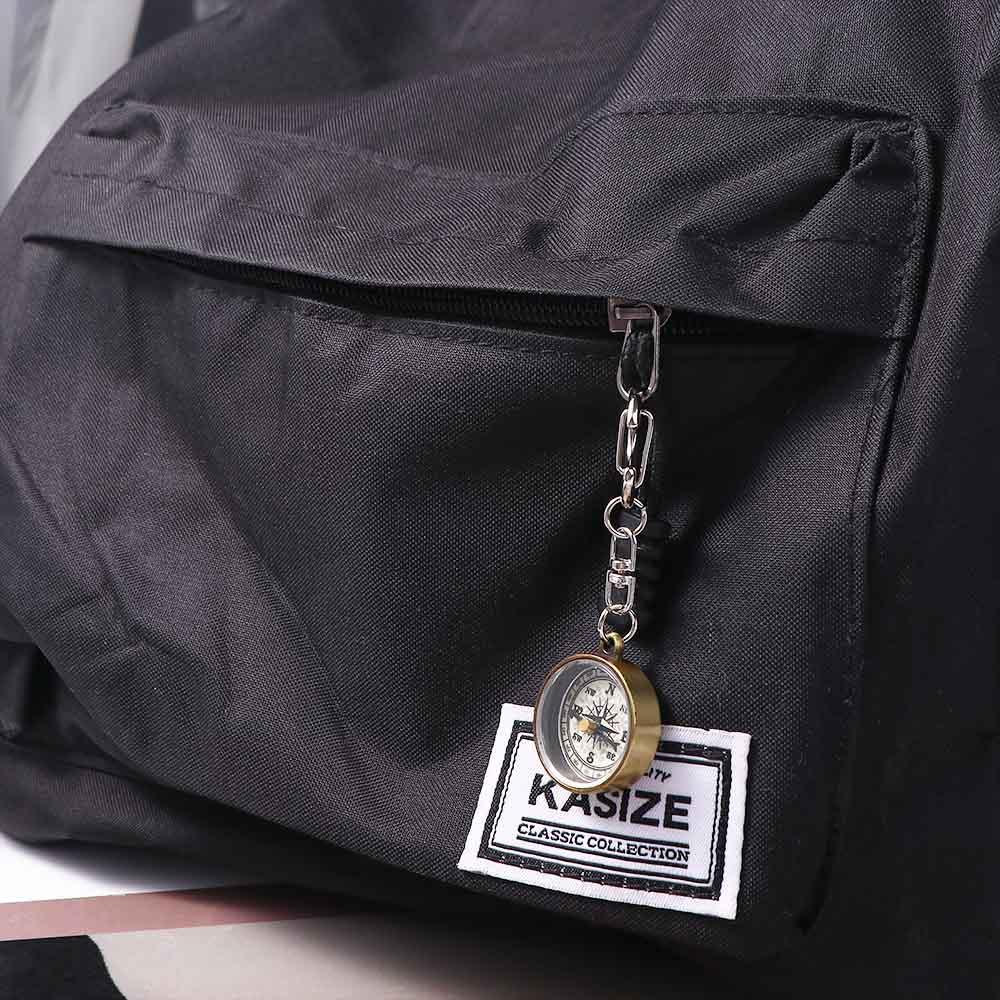 Compass Keychain Mini - 1 adet anahtarlık çinko alaşımı Vintage