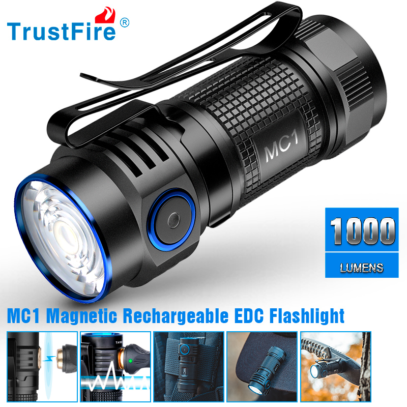 Edc Carry Flashlight - Trustfire MC1 Usb Şarj Edilebilir El