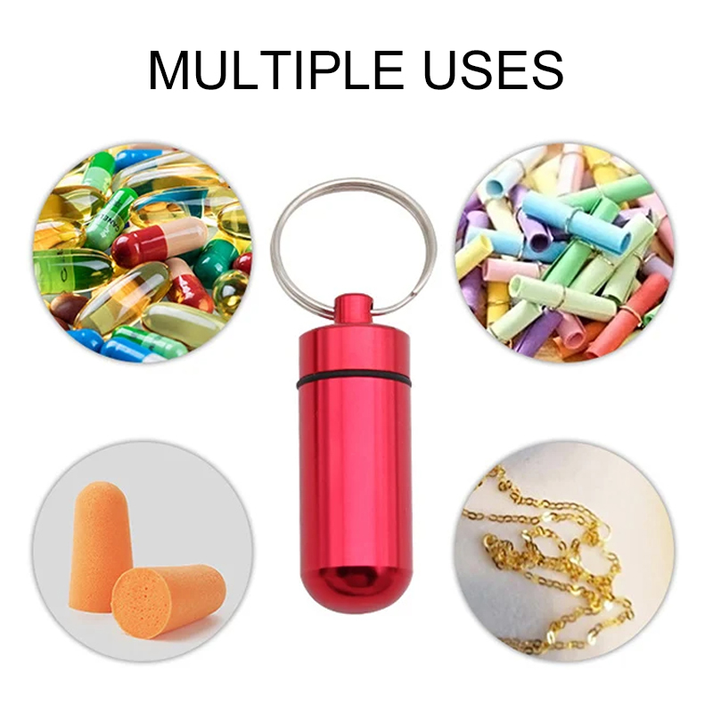 1/5PCS Alüminyum Mini Hap Kutu - Edc Pill Carry incelemesi ve fiyatı