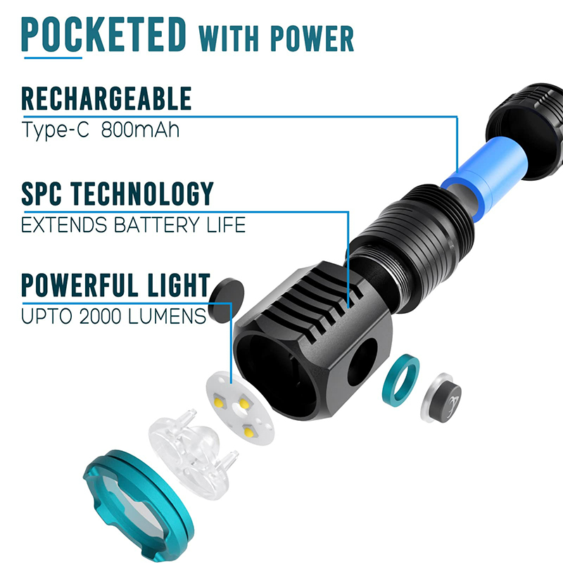 Tip-c USB şarj edilebilir cep  - Edc Carry Flashlight incelemesi ve fiyatı