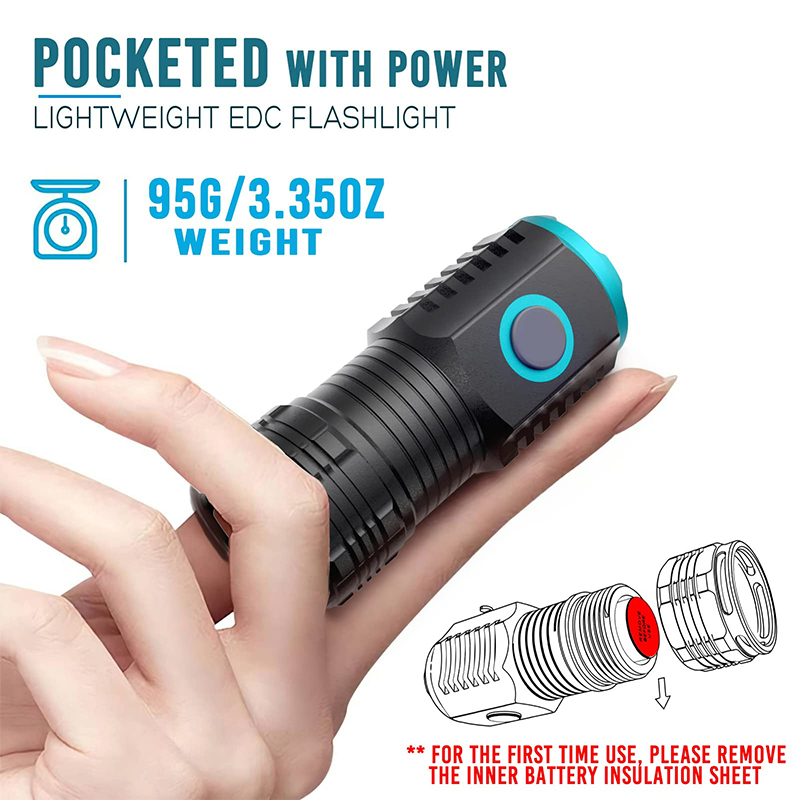 Tip-c USB şarj edilebilir cep  - Edc Carry Flashlight incelemesi ve fiyatı