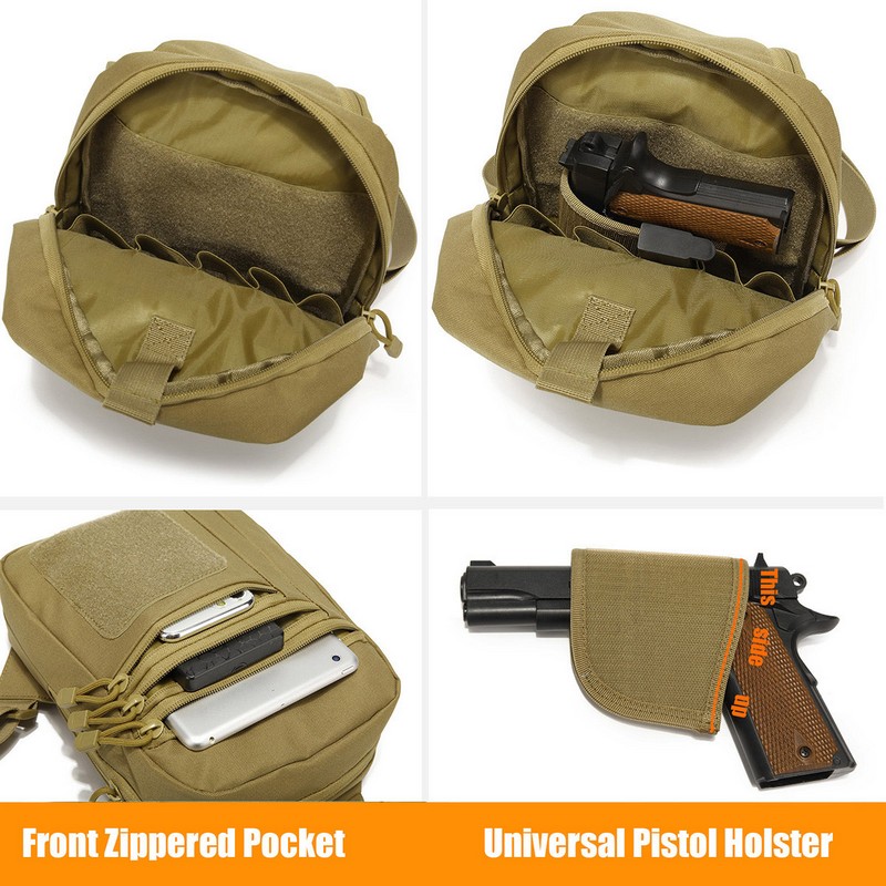 Yeni Taktik Göğüs Çantası Taba - Edc Concealed Carry Backpack incelemesi ve fiyatı