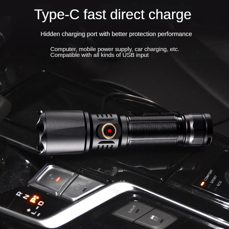 Tip-c USB şarj edilebilir 2170 - Edc Carry Flashlight incelemesi ve fiyatı