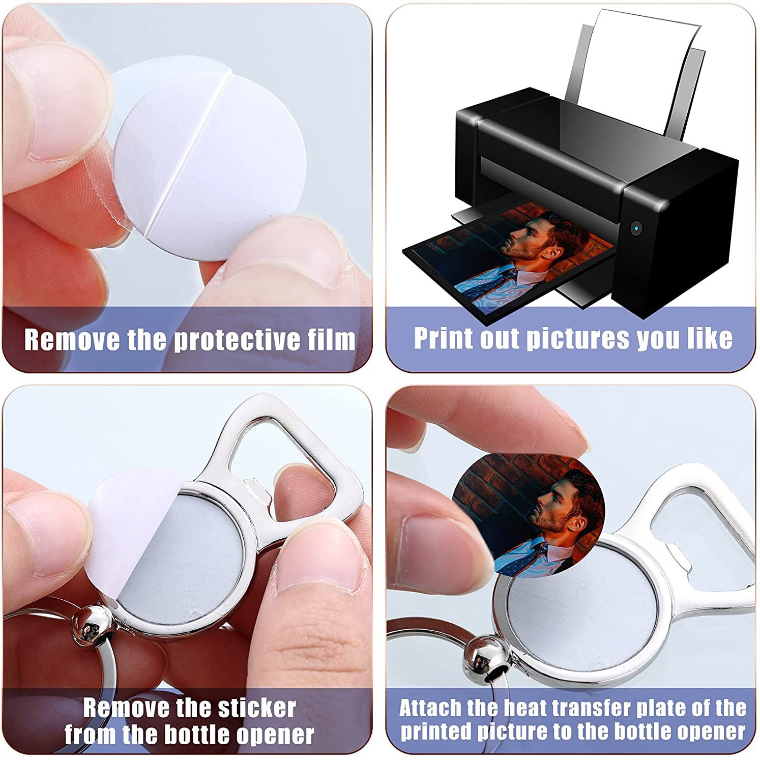 AED7-10 Adet Süblimasyon Boş A - Bottle Opener Keyring incelemesi ve fiyatı
