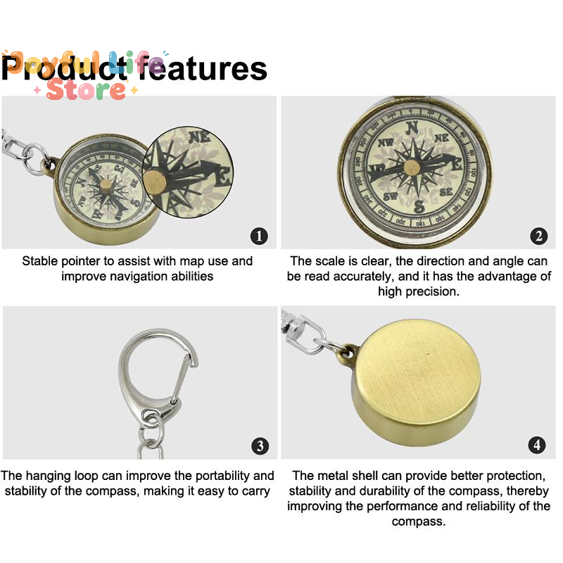Sıcak Fırsat Tırmanma Ekipmanl - Compass Keychain Mini incelemesi ve fiyatı
