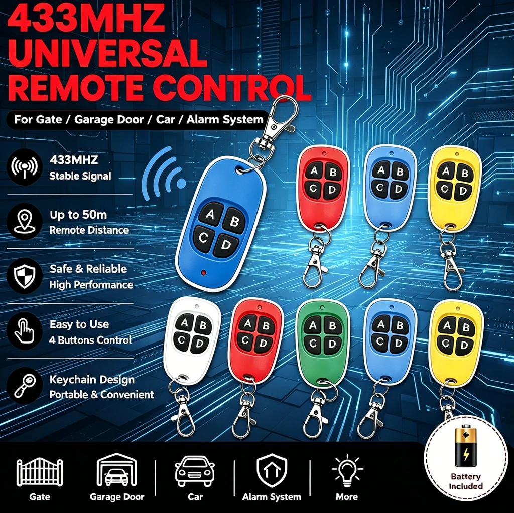 10 adet kablosuz RF 433 mhz uz - Bottle Opener Keyring incelemesi ve fiyatı