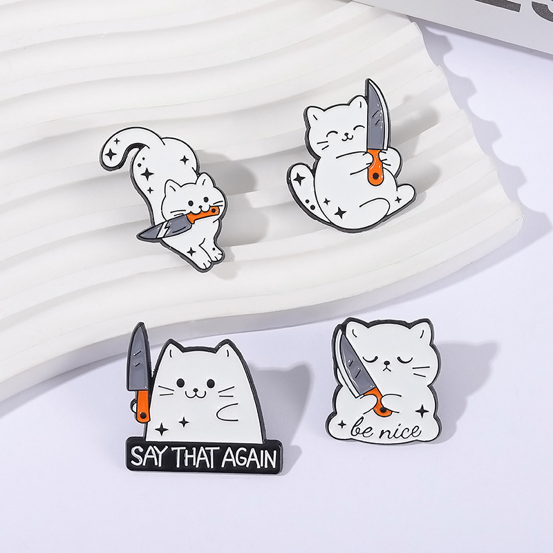 Sevimli Karikatür Beyaz Kedi K - Edc Everyday Carry Knives incelemesi ve fiyatı